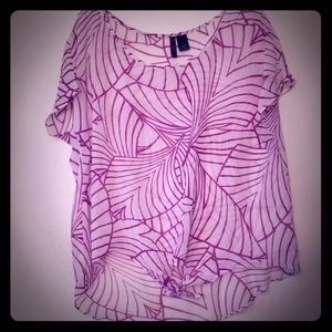 Bisou Bisou Purple and White L